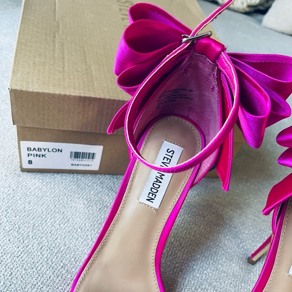 Steve Madden Babylon Pink Bow Heels - Picture 9 of 10
